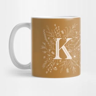 Botanical Letter K (Yellow Mustard) Mug